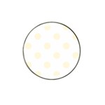 Polka Dots - Cornsilk Yellow on White Hat Clip Ball Marker
