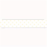 Polka Dots - Cornsilk Yellow on White Small Bar Mat
