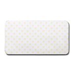 Polka Dots - Cornsilk Yellow on White Medium Bar Mat
