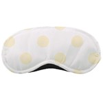 Polka Dots - Cornsilk Yellow on White Sleeping Mask