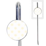 Polka Dots - Cornsilk Yellow on White Book Mark