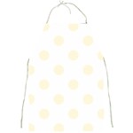 Polka Dots - Cornsilk Yellow on White Full Print Apron