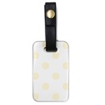 Polka Dots - Cornsilk Yellow on White Luggage Tag (One Side)