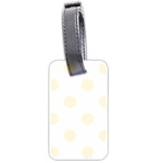 Polka Dots - Cornsilk Yellow on White Luggage Tag (Two Sides)