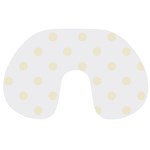 Polka Dots - Cornsilk Yellow on White Travel Neck Pillow
