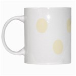 Polka Dots - Cornsilk Yellow on White White Mug