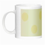 Polka Dots - Cornsilk Yellow on White Night Luminous Mug