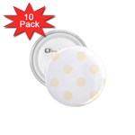 Polka Dots - Cornsilk Yellow on White 1.75  Button (10 pack)
