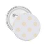 Polka Dots - Cornsilk Yellow on White 2.25  Button