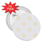 Polka Dots - Cornsilk Yellow on White 2.25  Button (10 pack)