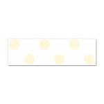 Polka Dots - Cornsilk Yellow on White Sticker Bumper (100 pack)