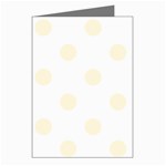 Polka Dots - Cornsilk Yellow on White Greeting Cards (Pkg of 8)