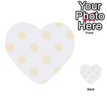 Polka Dots - Cornsilk Yellow on White Multi-purpose Cards (Heart)