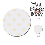 Polka Dots - Cornsilk Yellow on White Multi-purpose Cards (Round)