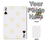 Polka Dots - Cornsilk Yellow on White Playing Cards 54 Designs