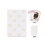 Polka Dots - Cornsilk Yellow on White Playing Cards (Mini)