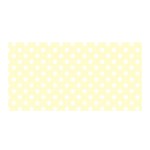 Polka Dots - White on Cream Yellow Satin Wrap