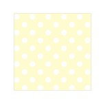 Polka Dots - White on Cream Yellow Small Satin Scarf  (Square)