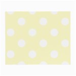 Polka Dots - White on Cream Yellow Small Glasses Cloth