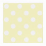 Polka Dots - White on Cream Yellow Medium Glasses Cloth (2 Sides)