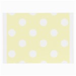 Polka Dots - White on Cream Yellow Large Glasses Cloth (2 Sides)