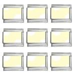 Polka Dots - White on Cream Yellow 9mm Italian Charm (9 pack)