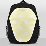 Polka Dots - White on Cream Yellow Backpack Bag