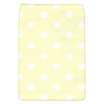 Polka Dots - White on Cream Yellow Removable Flap Cover (S)