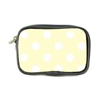 Polka Dots - White on Cream Yellow Coin Purse