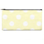 Polka Dots - White on Cream Yellow Pencil Case