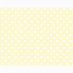 Polka Dots - White on Cream Yellow Collage 11  x 14 