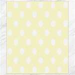 Polka Dots - White on Cream Yellow Canvas 8  x 10 