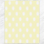 Polka Dots - White on Cream Yellow Canvas 11  x 14 