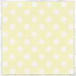 Polka Dots - White on Cream Yellow Canvas 12  x 12 