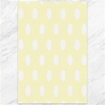 Polka Dots - White on Cream Yellow Canvas 12  x 18 