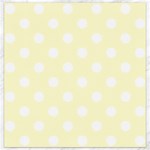 Polka Dots - White on Cream Yellow Canvas 16  x 16 