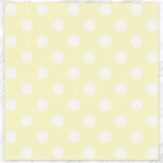 Polka Dots - White on Cream Yellow Canvas 20  x 20 