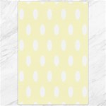 Polka Dots - White on Cream Yellow Canvas 20  x 30 