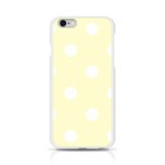 Polka Dots - White on Cream Yellow Apple iPhone 6/6S Silicone Case (Transparent)