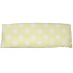 Polka Dots - White on Cream Yellow Body Pillow Case (Dakimakura) (One Side)