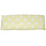 Polka Dots - White on Cream Yellow Body Pillow Case Dakimakura (Two Sides)
