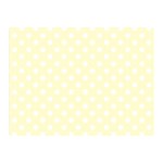 Polka Dots - White on Cream Yellow Double Sided Flano Blanket (Mini)