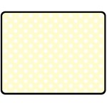 Polka Dots - White on Cream Yellow Fleece Blanket (Medium) (One Side)