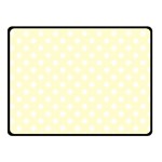 Polka Dots - White on Cream Yellow Fleece Blanket (Small) (One Side)