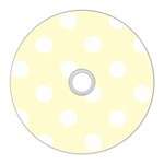 Polka Dots - White on Cream Yellow CD Wall Clock