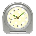Polka Dots - White on Cream Yellow Desk Alarm Clock