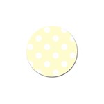 Polka Dots - White on Cream Yellow Golf Ball Marker (10 pack)