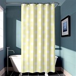 Polka Dots - White on Cream Yellow Shower Curtain 36  x 72  (Stall)