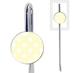 Polka Dots - White on Cream Yellow Book Mark