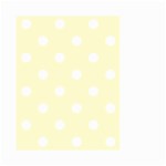 Polka Dots - White on Cream Yellow Small Garden Flag (Two Sides)